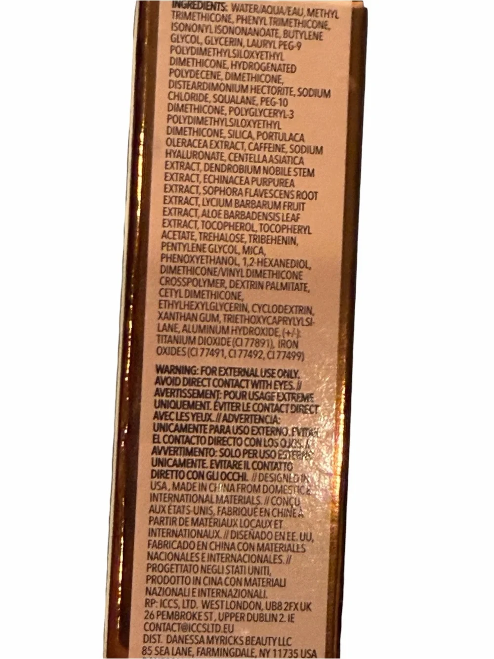 Danessa Myricks Yummy Skin Lift & Flex Hydrating Concealer Hyaluronic WARM PEACH